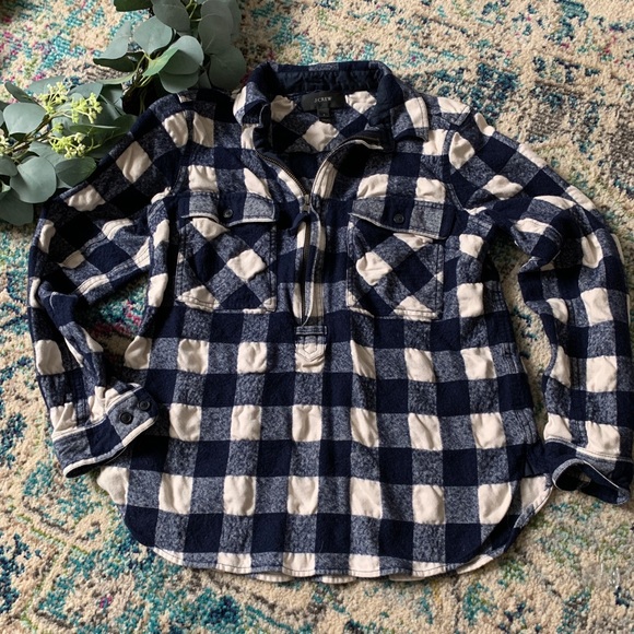J. Crew Tops - J.Crew Buffalo Check Pullover